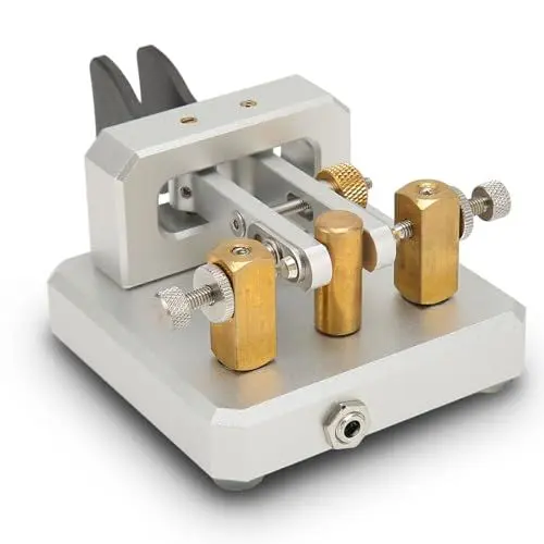 Produktbild: Tragbarer Morsecode-Schlüssel, CW-Schlüssel, Automatischer Morsecode, Kurzwellen-Doppelpaddel-Morsecode-Schlüssel für Camping Im Innenbereich, CW-Morse-Telegraphenschlüssel