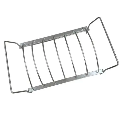 Produktbild: DIKACA Tragbarer Outdoor-Grill Aus Edelstahl Rippenständer Aus Metall Rippenhalter Für Räucherofen Lagerfeuer-grillgestelle Joe-zubehör Grillstand Rostfreier Stahl Draussen Kochutensilien