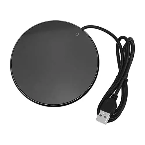 Produktbild: Tragbarer Tassenwärmer Intelligenter Getränkewärmer mit Konstanter Temperatur und Smart-Touch-Schalter USB-Tassenwärmer für Tassen und Gläser mit Flachem Boden Ø10,3 cm (Schwarz)