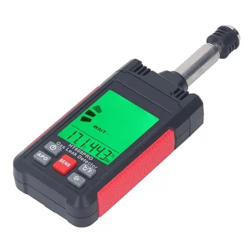 Produktbild: Tragbarer Tragbarer Leckdetektor für Brennbare Gase, Doppelalarm, ABS-Material, Einfach zu Bedienen, Kompakt und Tragbar mit Langer Lebensdauer