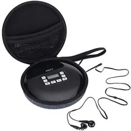 Produktbild: Tragbarer robuste CD-Player-Tasche mit festem Tragegurt für die Aufbewahrung von Reisen Kompatibel mit dem HOTT CD-Player 511/611/711 / 611T dem Kopfhörer dem USB- und AUX-Kabel