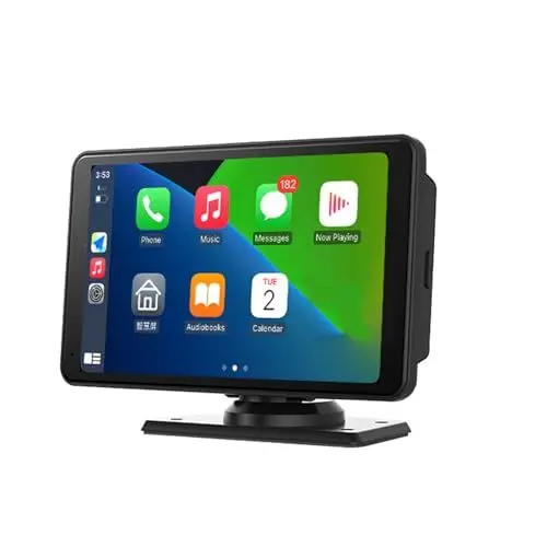 Produktbild: Tragbares Autoradio mit Sprachsteuerung, 7-Zoll-Touchscreen, 2,5K 1080P Dashcam-Funktion, BT-Musik und UKW-Radio, Autoradio mit KI-Bewegungserkennung