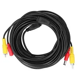 Produktbild: Tragbares CCTV-Kabel, 2-in-1-Video-Netzkabel, CinchDC-Anschluss für DVD-Player Des Überwachungskamerasicherheitssystems (10m)