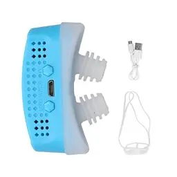 Produktbild: Tragbares Elektrisches Schnarchen-Entlastungs-Gerät Anti-Schnarch-Gerät Verbessertes Nachtschlafen für Männer und Frauen(Blau)