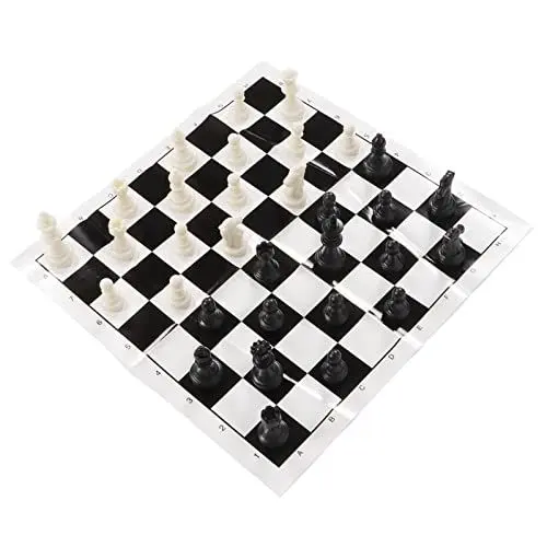 Produktbild: Tragbares Kunststoff-Schachspiel, Schachspiele für Erwachsene, Schachspiel, Internationales Standard-Schachspielset mit Schachbrett, Schachspiel für Camping, Outdoor-Reisen