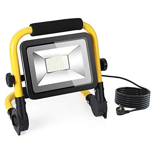 Produktbild: Tragbares LED-Flutlicht mit 48 Hellen LED-Chips, IP66 Wasserdicht, Notbeleuchtung mit Ständer, Tragbares LED-Arbeitslicht