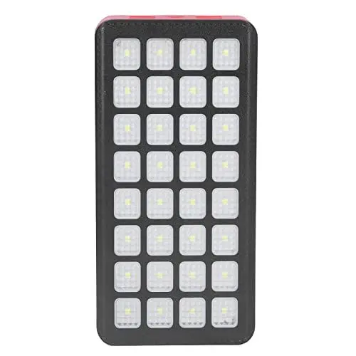 Produktbild: Tragbares Ladegerät, Powerbank, 30.000 MAh, Große Kapazität, Solar-Powerbank mit 32 LED-Leuchten, 4 USB-Anschlüsse, und Typ C, Tragbare Powerbanks mit Zwei Eingängen