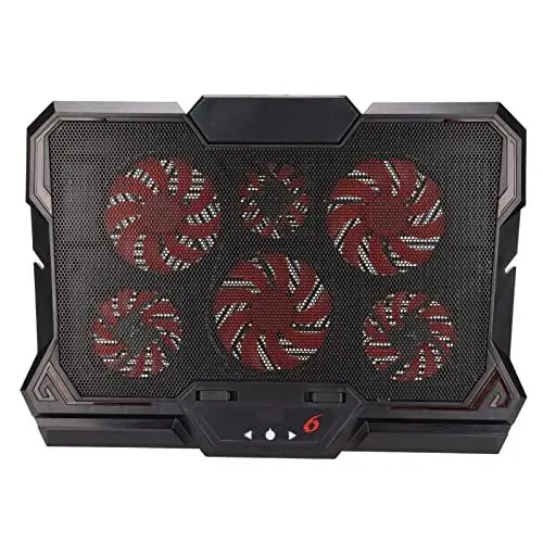 Produktbild: Tragbares Laptop-Kühlpad Notebook-Kühlpad-Ständer mit 6 Leisen LED-Lüftern, Höhen- und Geschwindigkeitsverstellbar, für 12- Bis 17,3-Zoll-Laptops, für ThinkPad, für, für