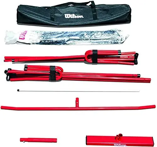 Produktbild: Wilson Tragbares Pickleball-Netzsystem, 6,7 m x 90 cm, Gebogene Beine, Inkl. Tragetasche, Stahl