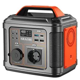 Produktbild: Tragbares Power Station 300W, SBAOH 296Wh Generator Schnellladung-230V AC Steckdosen/DC Ports und LED Taschenlampe,Mobile stromgenerator für Reise/Camping/Outdoor