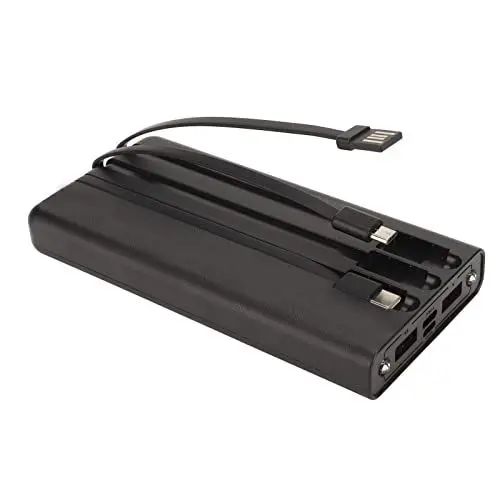 Produktbild: Tragbares Solar Ladegerät, 20000mAh Solar Telefon Ladegerät, Telefon Ladegerät mit Taschenlampe, Dual-Output-Ports,Solar Power Bank Zum Wandern, Angel Traveling Solar Charger (Schwarz)