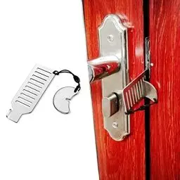 Produktbild: Tragbares Türschloss Reiseschloss Solides Hochleistungsschloss Lochfreies Sicherheits-Türschloss für Wohnung/Reisen/Hotel/Schule/Motel/Zuhause