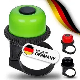 Produktbild: TRAILWOLF Fahrradklingel Drehklingel - Grün - klein, leicht, laut - Made in Germany - maximale Sicherheit für Dein Fahrrad - ideal für MTB, Mountainbike, Rennrad, eBike, Gravel Bike