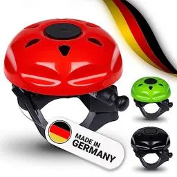 Produktbild: TRAILWOLF Fahrradklingel laut - Rot - Fahrradklingel Mountainbike, Rennrad Klingel, MTB Klingel - Klingel Fahrrad, Fahrrad Klingel, Fahrradglocke, Bike Bell - Made in Germany