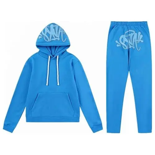 Produktbild: Trainingsanzug Herren 2 Piece Trainingsanzug Set Sportanzug Reißverschlusstasche Jogging Fitness Gym Hausanzug Marine Hausanzug Herren Warm Herren Anzug Regular Fit Gr. 28 FußBall Trainingsanzug