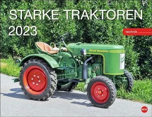 Produktbild: Traktoren Posterkalender 2023. Exklusiver Wandkalender mit 12 beeindruckenden Traktoren. Hochwertiger Foto-Kalender 2023. Von Lanz über Porsche bis John Deere. 44x34 cm.
