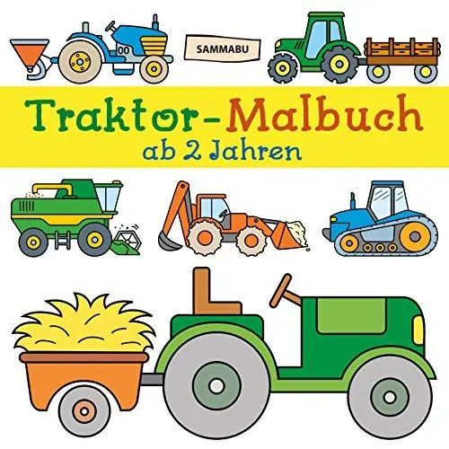 Produktbild: Traktor-Malbuch ab 2 Jahren: Fahrzeuge auf dem Bauernhof zum Ausmalen, Kritzeln und Entdecken