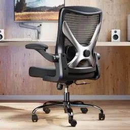 Produktbild: TRALT Ergonomischer Bürostuhl - X-förmiger Computer-Schreibtischstuhl bequem, Gaming-Stuhl, Bürostuhl mit Lendenwirbelstütze, Mesh-Bürostühle, Schreibtischstuhl für Lange Stunden (Schwarz Silber)