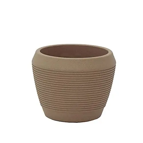 Produktbild: Tramontina Pflanztopf EGIPCIO, Übertopf aus Kunststoff, Farbe Taupe, Ø 31 x Höhe 29 cm, Volumen 11 Liter