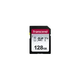 Produktbild: Transcend Highspeed 128GB SDXC Speicherkarte (für Digitalkameras / Photo Box / alltägliche Aufnahmen & Videos / Autoradio) Class 10, UHS-I U3, Video Speed Class V30 für 4K Ultra HD TS128GSDC300S