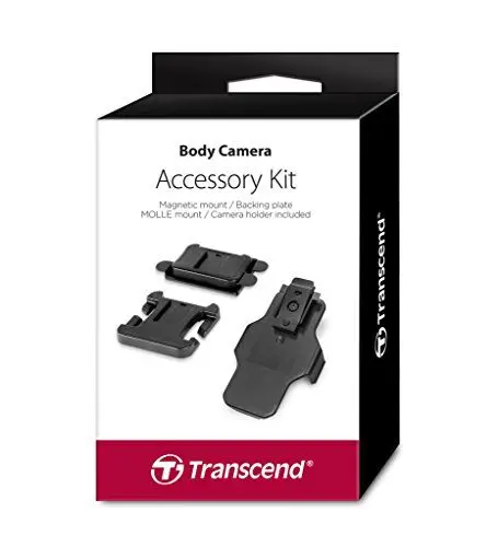 Produktbild: Transcend TS-DBK2 Zubehör-Kit für Bodycam TS-32GDPB20A (enthält einen magnetischen Befestigungsclip, eine MOLLE Halterung und eine Kamera-Halterung)