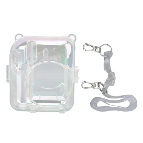 Produktbild: KIMISS Transparente -Kamera-Hülle, Transparente Hülle für Fujifilm 12, PC, Transparent, Bunt, Sofortbildkamera, Schützende Tragetasche mit Verstellbarem Schultergurt für