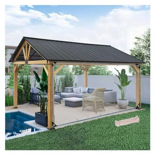 Produktbild: Transparente PVC Plane mit Ösen 1x2m, Abdeckplane wasserdichte Wetterfeste 0.3mm Regenschutz PVC Outdoor Vorhang für Garten Pavillon Balkon GartenmöBel Gewächshaus