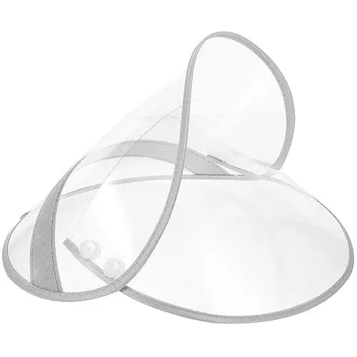 Produktbild: Transparente Regenhaube Vollständig Geschnittenes Und Regenponcho Hutkrempe Austauschbarer Gesichtsschutz Regenhutschild
