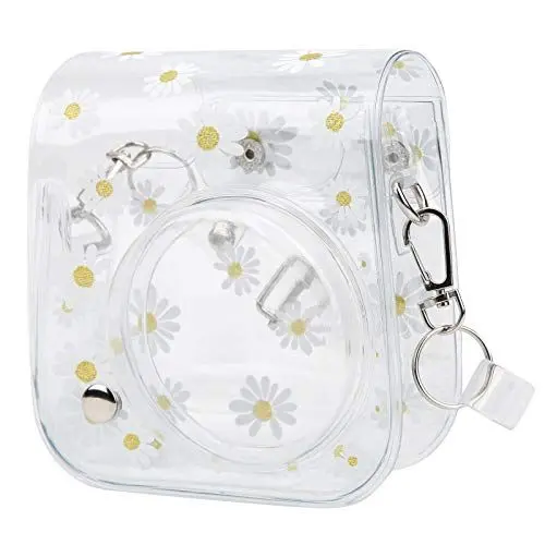 Produktbild: PVC-Kameraschutzhülle, Kleine Transparente PVC-Kameratasche Daisy Sofortbildkameratasche mit Schultergurt für 11 9 8 Abnehmbare Objektivabdeckung