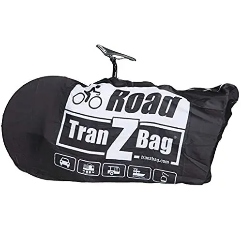 Produktbild: TranZbag Road Fahrrad Transporttasche, Transportschutz für 28″ Laufräder (für Cross- und Gravel-Laufräder, faltbar, minimales Packmaß, Schultertragegurt, Doppel-Reißverschluss), Schwarz