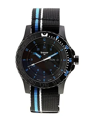Produktbild: Traser Herren Analog Quarz Uhr mit Textil Armband 105545