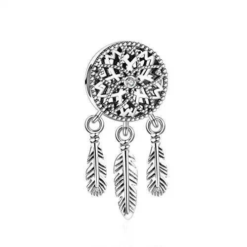 Produktbild: Traumfänger Charms-Anhänger 925 Sterling Silber für Europäische Armbänder und Halskette,Bead Charme Perlen Schmuck Geschenke für Freunde