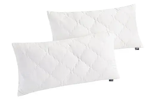 Produktbild: Traumnacht Bamboo Kopfkissen mit Bambusfasern, hypoallergenes, antibakterielles Kissenset mit Reißverschluss, bestehend aus 2 Kopfkissen 40x80cm, Öko-Tex Zertifiziert, entwickelt in Deutschland