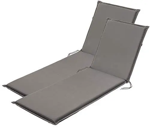 Produktbild: Traumnacht Komfort 2er Set Liegenauflagen Outdoor anthrazit mit abnehmbarem Bezug, 190 x 58 x 6 cm, Öko-Tex zertifiziert, produziert nach deutschem Qualitätsstandard