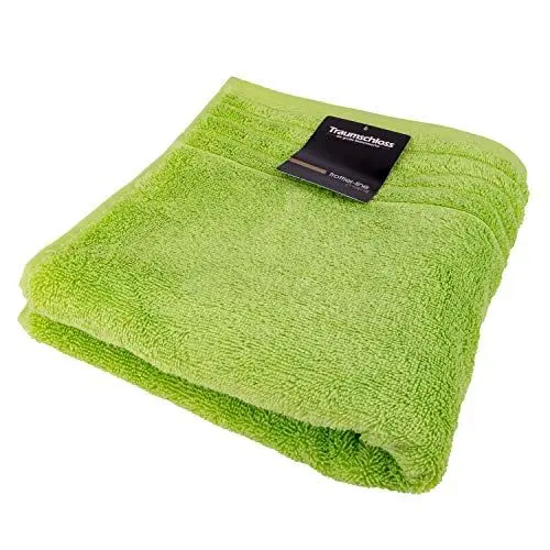Produktbild: Traumschloss Frottier-Line Premium hautsympathisches Duschtuch aus Baumwolle, Farbe:grün, Größe:70x140