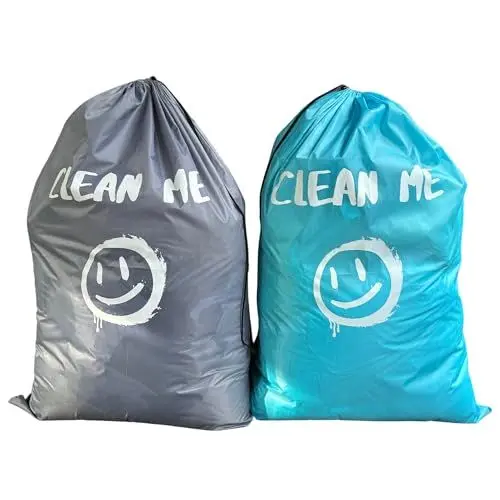 Produktbild: TRAVEFUL Wäschesack Waschmaschine - Wäschebeutel Reise Hohe Widerstandsfähigkeit: Doppelte Naht gegen Risse - Für Wäschekorb Waschmaschine und Wäscherei - Laundry Bag L 70x50cm: 63L und 7KG (2)