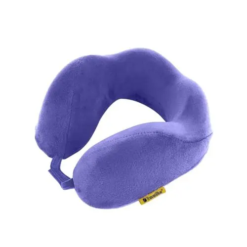 Produktbild: Travel Blue Tranquillity Nackenkissen Flugzeug - Memory Foam Kissen mit Breiter Passform, Ergonomisch für Optimalen Komfort Reisekissen Flugzeug für Entspannte, Druckfreie Reisen Leichtes Nackenkissen