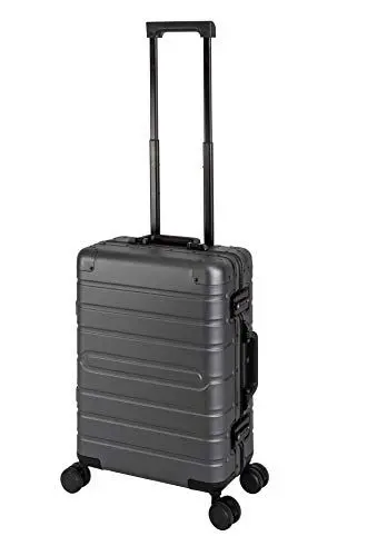 Produktbild: Travelhouse Oslo Aluminium Reisekoffer Graphit Grau Bordkoffer Hartschale Reisegepäck Handgepäckkoffer Kabinenkoffer 2X TSA Zahlenschloss Handgepäck 39L