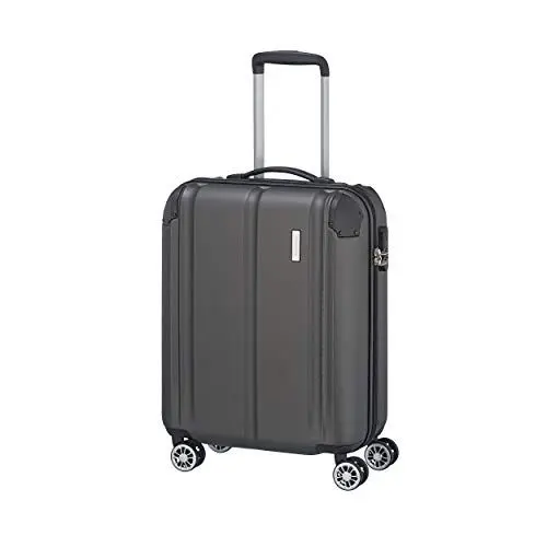 Produktbild: Travelite Bordtrolley Handgepäck Koffer, leicht, 4 Rollen, City, Hartschalenkoffer klein mit kratzfester Oberfläche, 55 cm, 40 Liter