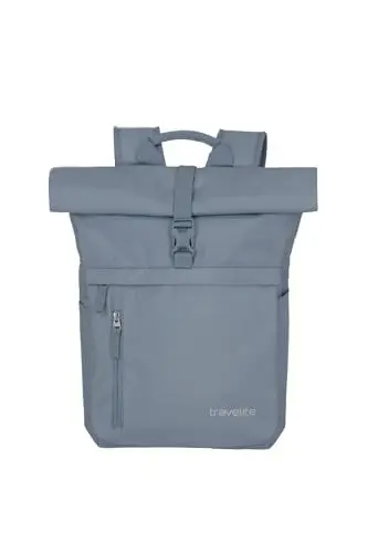 Produktbild: Travelite Handgepäck Rucksack, Laptop Rucksack 15,6 Zoll, BASICS, Reiserucksack Rolltop Funktion, 60 cm, 35 Liter