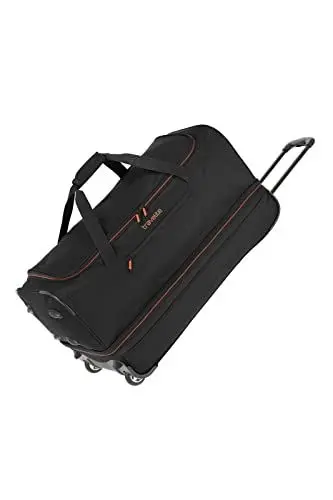 Produktbild: Travelite Trolley Reisetasche mit Rollen groß, erweiterbares Volumen, Basics, Weichgepäck Rolltasche mit Dehnfalte, 70 cm, 98-119 Liter