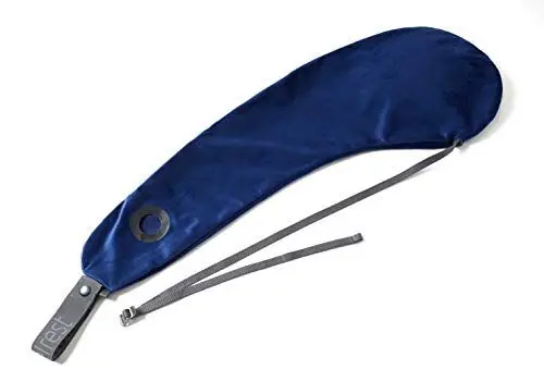 Produktbild: Travelrest BEZUG - Luxuriöser Plüsch-Velours mit Memory Foam Einsätzen (nur Bezug) Passend für die NEUEN Kissen & Kissen mit Platter Kordel (Navy)