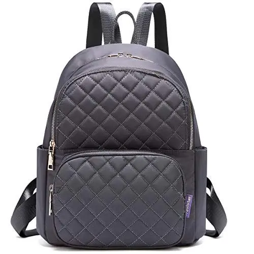 Produktbild: Travistar Rucksack Damen Klein Elegant Schultertasche Rucksackhandtaschen Wasserdicht Nylon Casual Cityrucksack Schultasche Daypack Kleiner Rucksack Damen Anti-Theft Damenrucksäcke, Grau