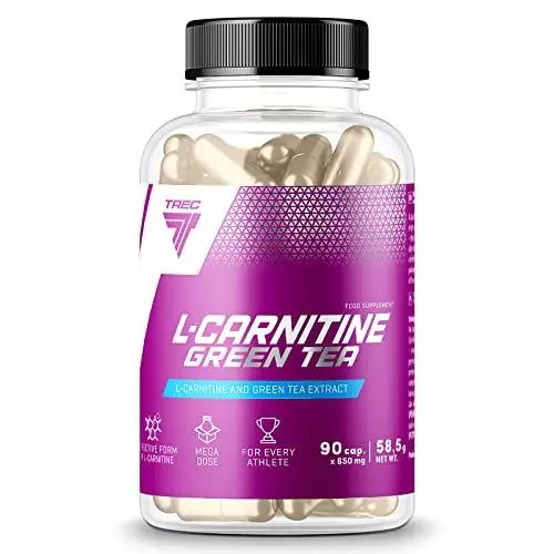 Produktbild: Trec Nutrition L-Carnitine + Green Tea Fettburner Grünteeextract Fettreduktion Sport Bodybuilding 90 Kapseln