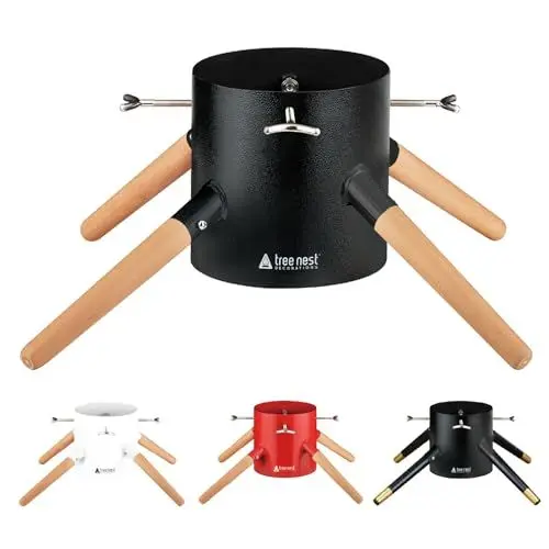 Produktbild: Tree Nest Weihnachtsbaumständer Christbaumständer Baumständer Weihnachtsbaum Standfuß Ständer mit Wassertank für Große Bäume - Family Christmas Tree Stand für Bäume bis 3.5m, 6-15cm Stamm Schwarz