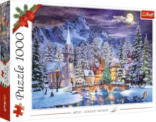 Produktbild: Trefl - Weihnachtsstimmung - Puzzle 1000 Elemente - Weihnachtspuzzle, Weihnachtszauber, Bergstädtchen, Winter, Klassisches Puzzle für Erwachsene und Kinder ab 12 Jahren