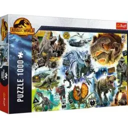 Produktbild: Trefl 10727 1000 Teile, DIY kreative Unterhaltung Spaß, Klassische Puzzles für Erwachsene und Kinder ab 12 Jahren, Jurassic World: Dominion Auf den Spuren der Dinosaurier