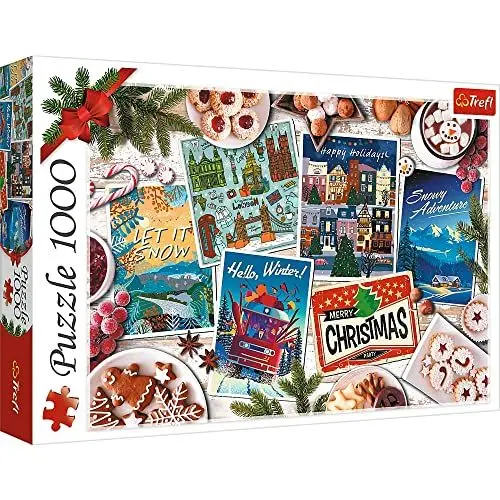 Produktbild: Trefl 10730 1000 Elemente WeihnachtsCollage, DIY, kreative Unterhaltung, Spaß, Schnee, Plätzchen, Puzzle für Erwachsene und Kinder ab 12 Jahren, Erinnerungen an den Winter