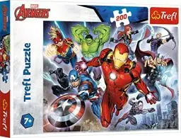 Produktbild: Trefl 13260 Marvel Avengers 200 Teile, für Kinder ab 7 Jahren Puzzle, Mehrfarbig