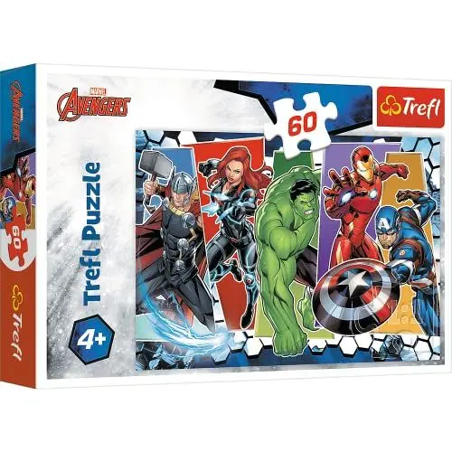 Produktbild: Trefl, Puzzle, Unbesiegbare Rächer, Marvel Avengers, 60 Teile, für Kinder ab 4 Jahren